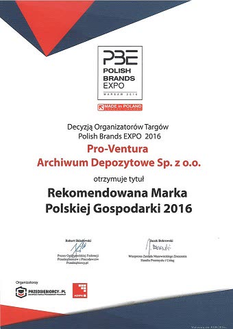 Rekomendowana Marka Polskiej Gospodarki 2016